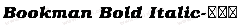 Bookman Bold Italic字体转换